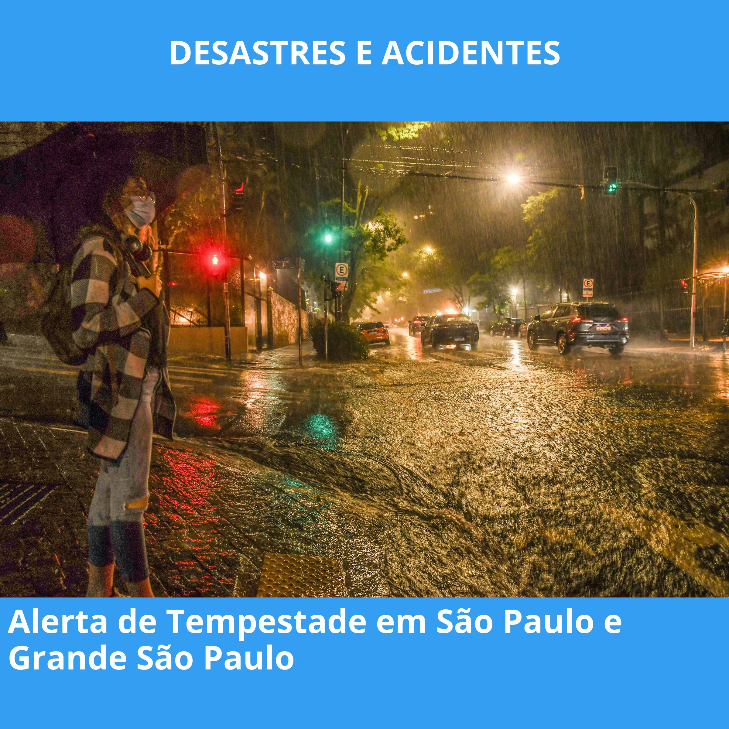 Alerta de Tempestade em São Paulo e Grande São Paulo
